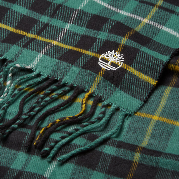 Geschenkset met geruite sjaal voor heren in geel-