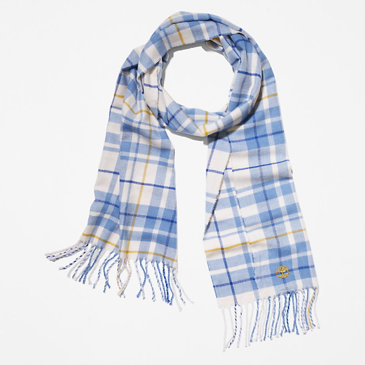 Checked Scarf Gift Set for Men in White-