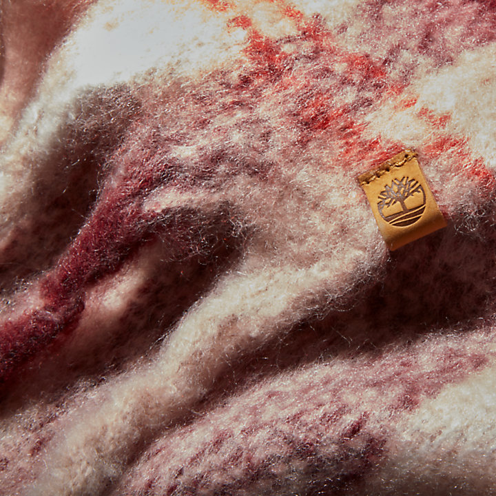 Écharpe style couverture à carreaux pour femme en rose-