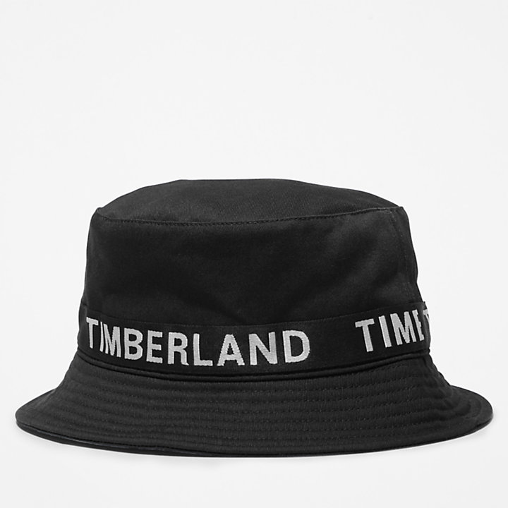 Logo Bucket Hat for Men in Black-