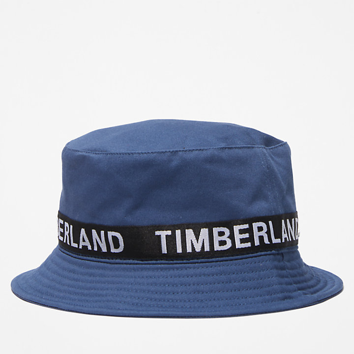 Bucket Hat da Uomo con Logo in blu-
