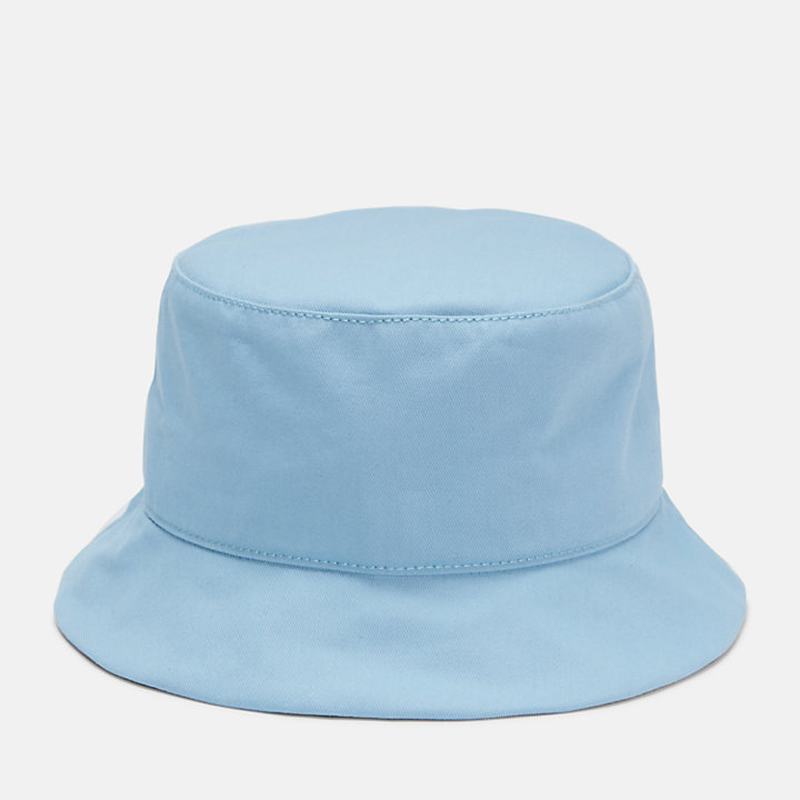 Text Logo Bucket Hat for Men in Blue-