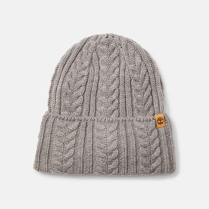 Prescott Park Cable-knit Beanie for Women in Grey-