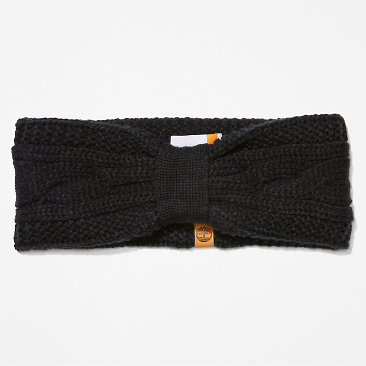 Prescott Park Cable-knit Headband for Women in Black-