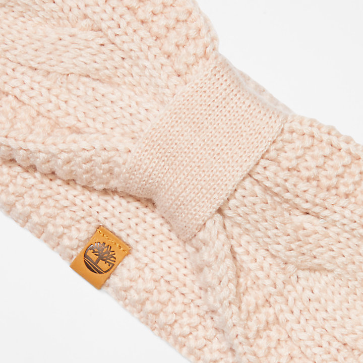 Prescott Park Cable-knit Headband for Women in Pink-