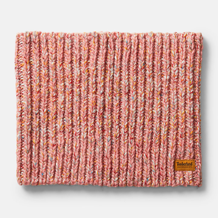 Chunky Fleck Neck Warmer in Pink-