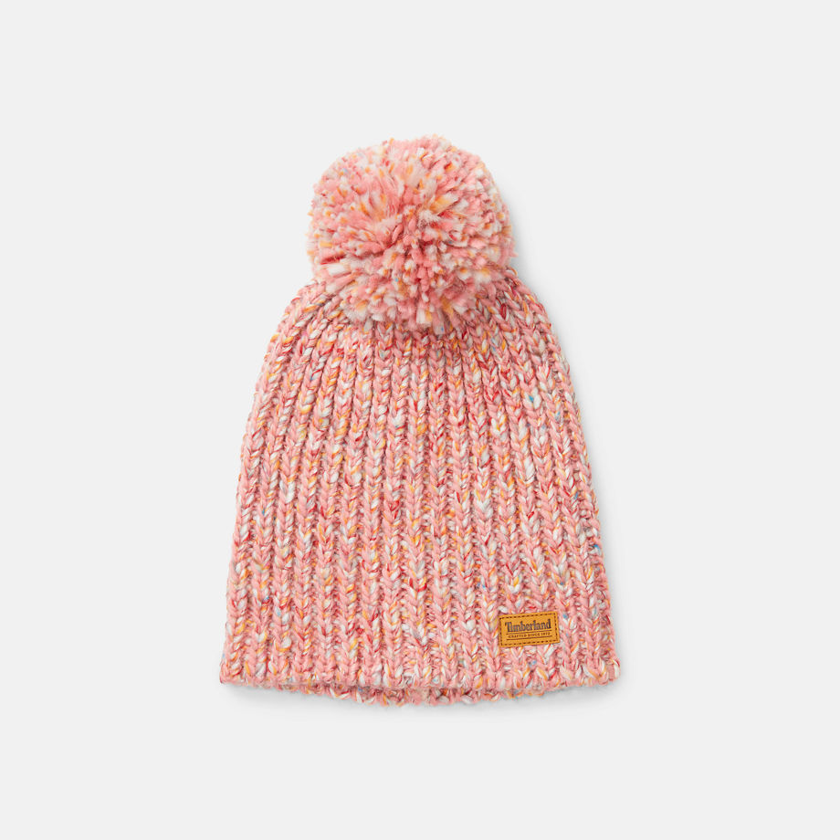 Timberland Crowne Isle Chunky Fleck Beanie For Women In Pink Pink