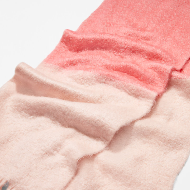 Bufanda de tejido cepillado Ombre para mujer en rosa-