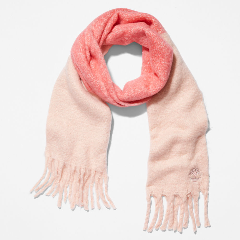 Timberland Brushed Ombre Scarf For Women In Pink Pink, Size ONE