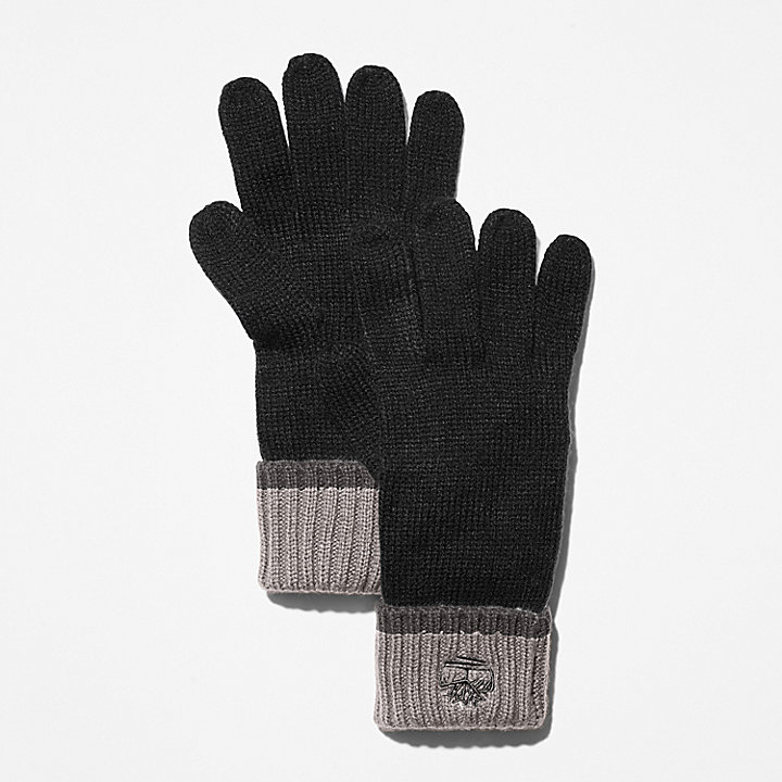 Uniseks geschenkset met beanie en handschoenen in zwart