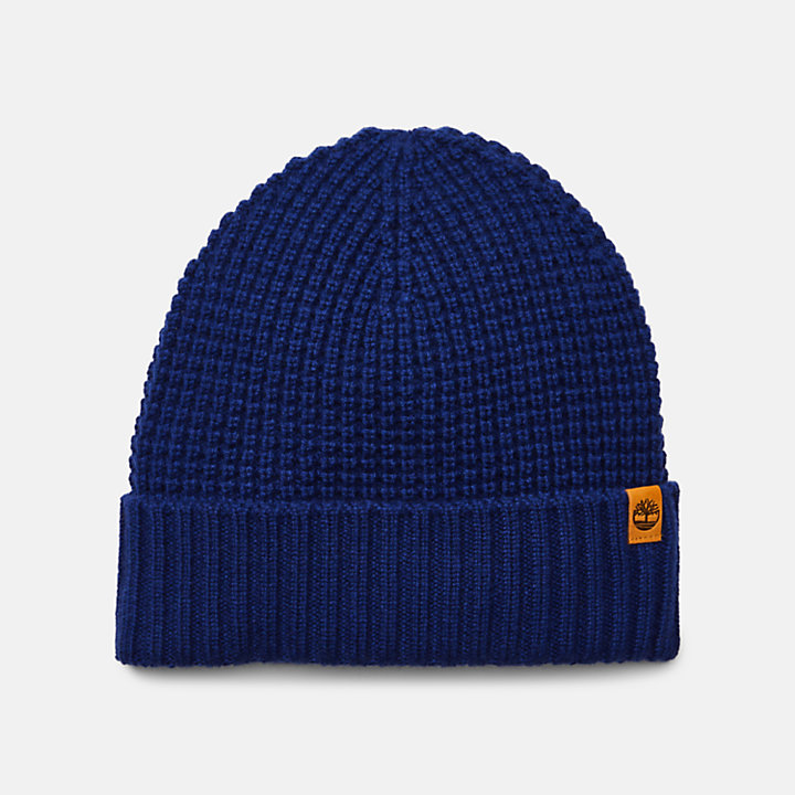 Pine Grove Cashmere-Blend Beanie for Men in Blue-