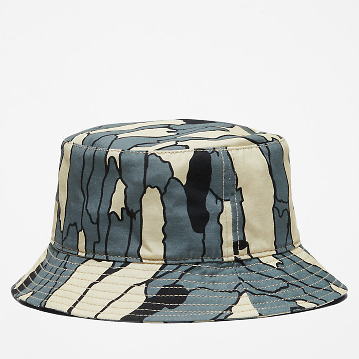 Cranmore Bark Camo Bucket Hat in Green-