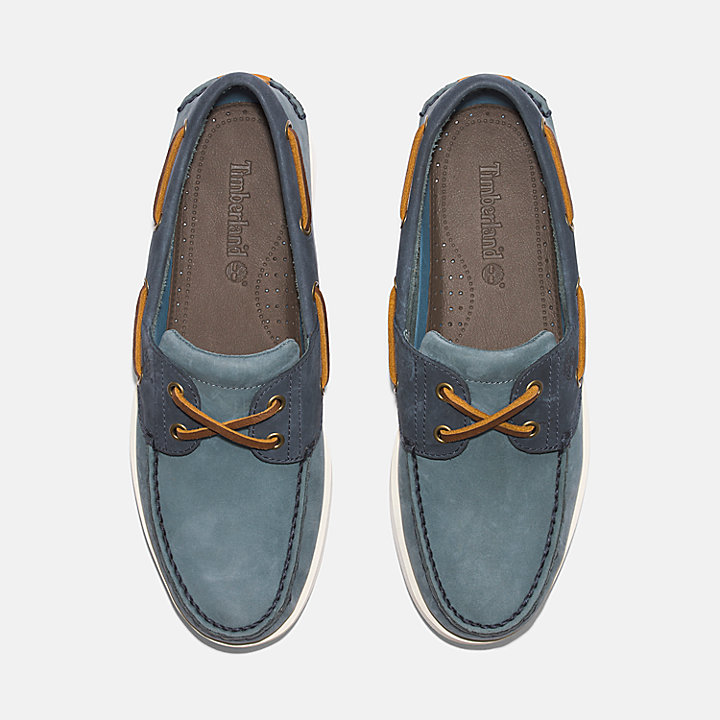 Classic Leather Boat Shoe for Men in Medium Blue