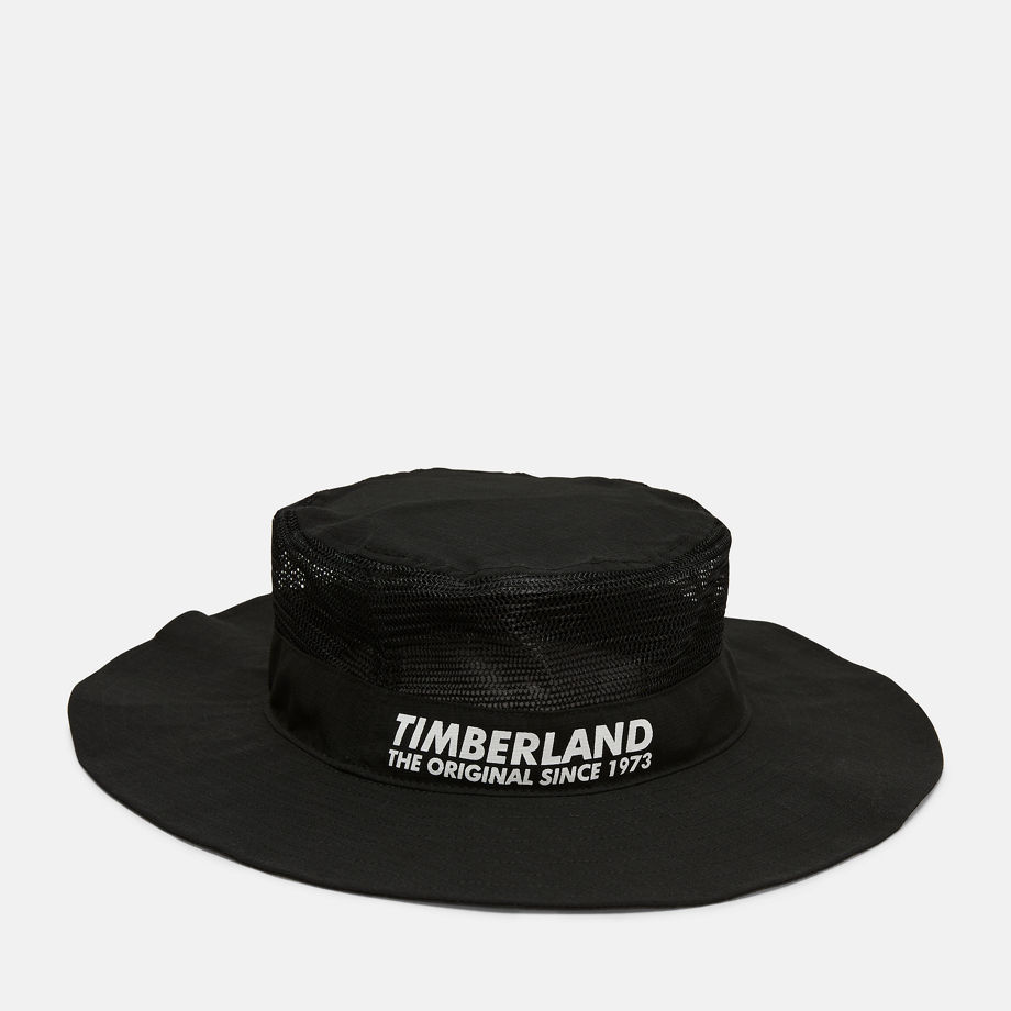timberland chapeau à rebord avec couronne en maille filet en noir noir unisex, taille sm