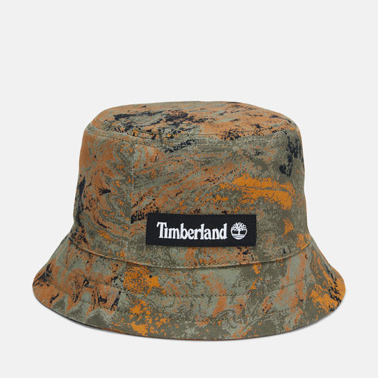 Shell Sunset Reversible Psychedelic Print Bucket Hat in Green | Timberland