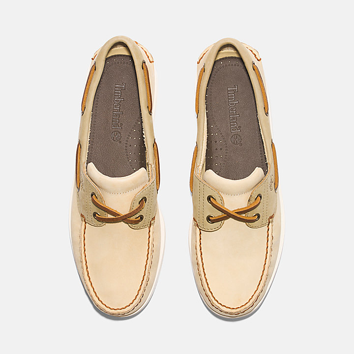 Classic Leather Boat Shoe for Men in Light Yellow