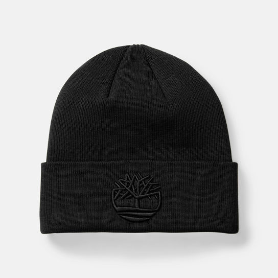 All Gender Tonal 3D Embroidery Beanie in Black | Timberland