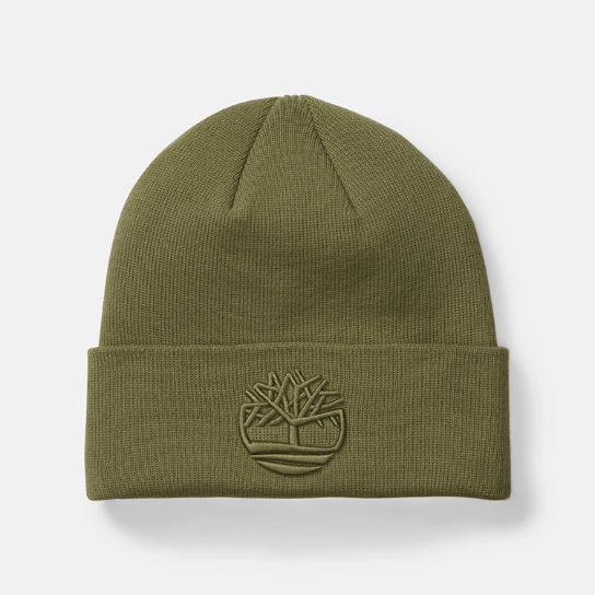 Tonal 3D Embroidery Beanie for Men in Dark Green | Timberland