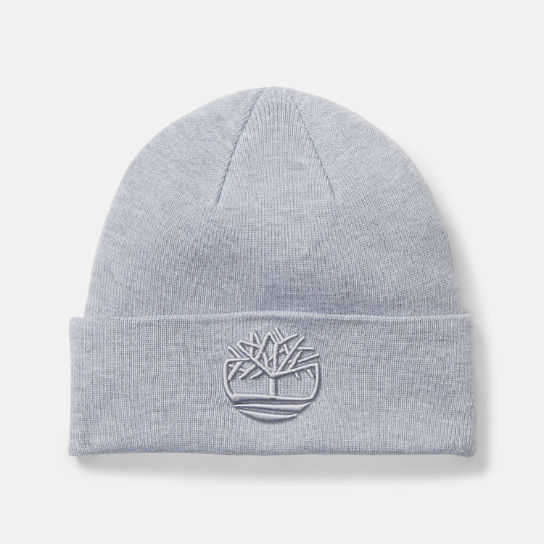 Tonal 3D Embroidery Beanie for Men in Light Grey | Timberland