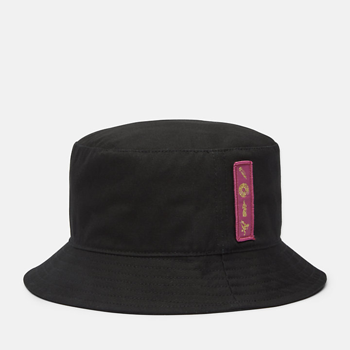 Black History Month Printed Bucket Hat for Men in Black-