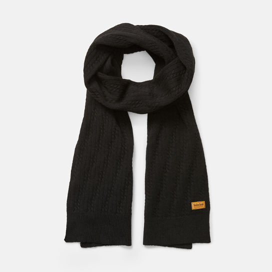 Gradation Cable-knit Scarf for Women in Black | Timberland