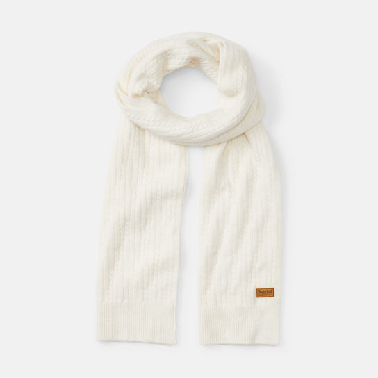 Gradation Cable-knit Scarf for Women in White | Timberland