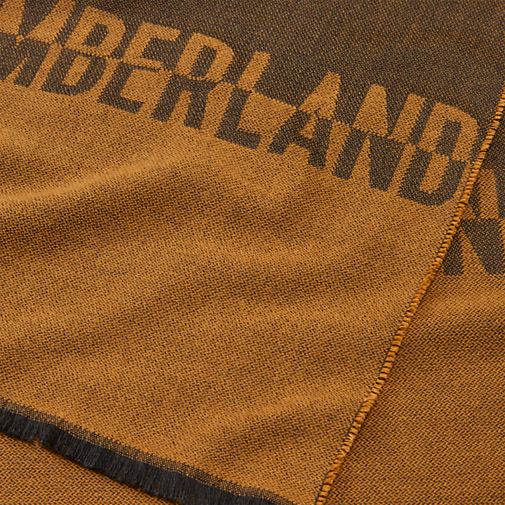 Bufanda con logotipo dividida en colores para hombre en marrón-