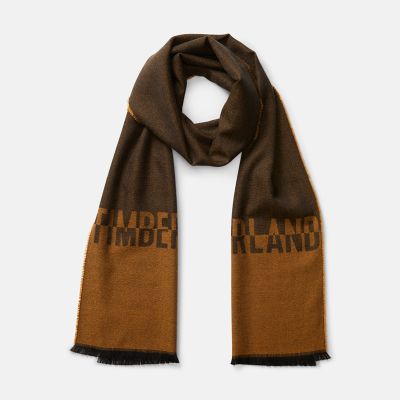 Split Colour Logo Scarf for Men in Brown | Timberland