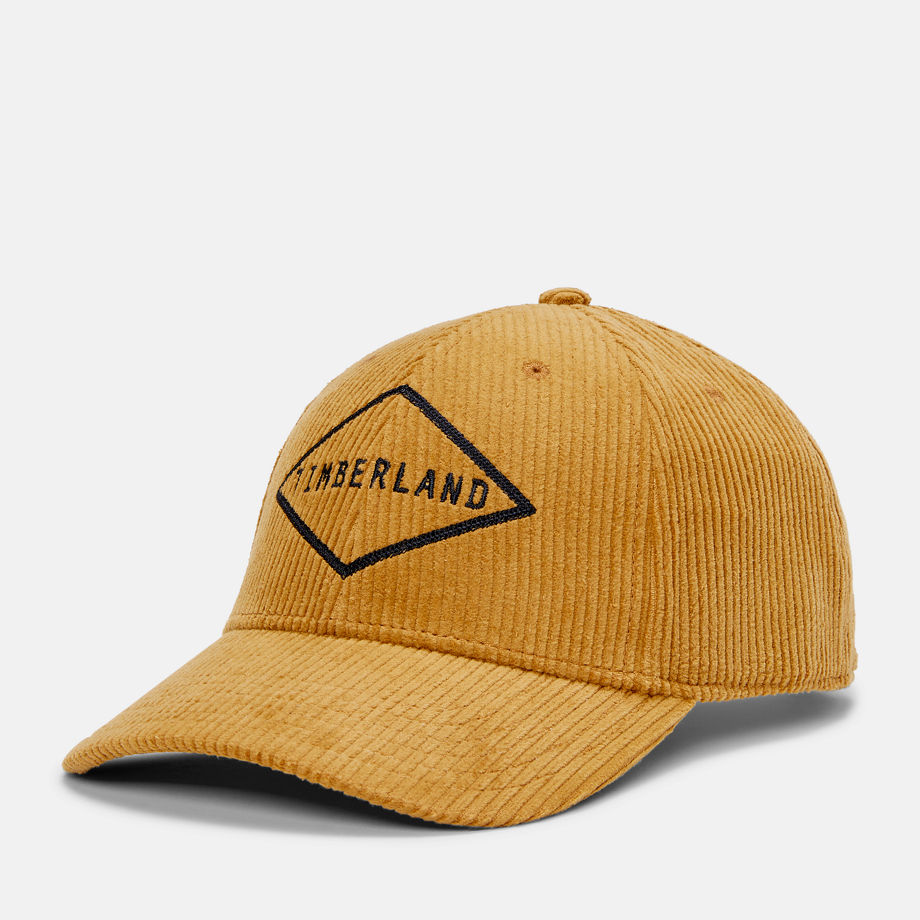 Timberland All Gender Corduroy Cap In Yellow Yellow Unisex, Size ONE
