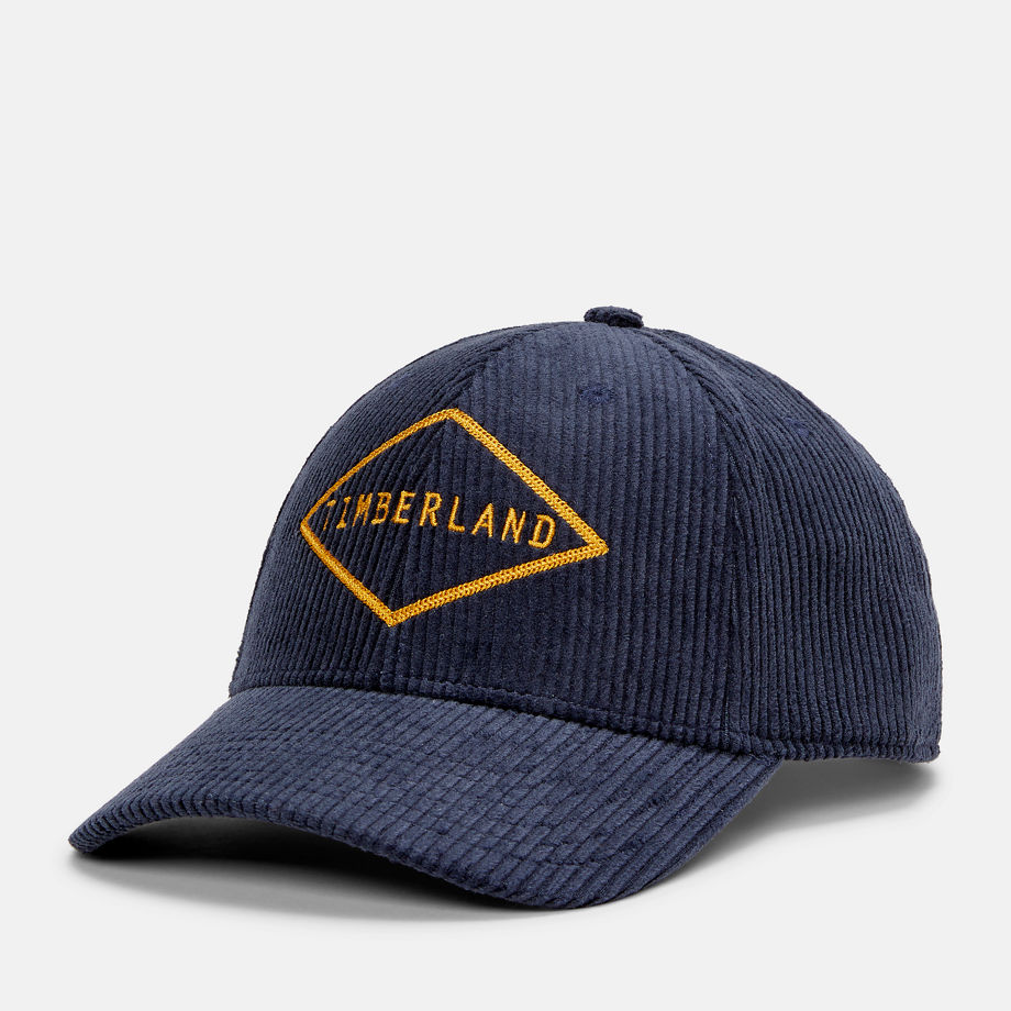 Timberland All Gender Corduroy Cap In Navy Navy Unisex, Size ONE