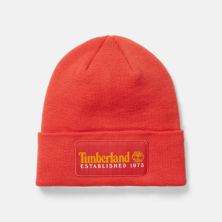 Timberland Colour Blast Beanie In Rot Rot Unisex