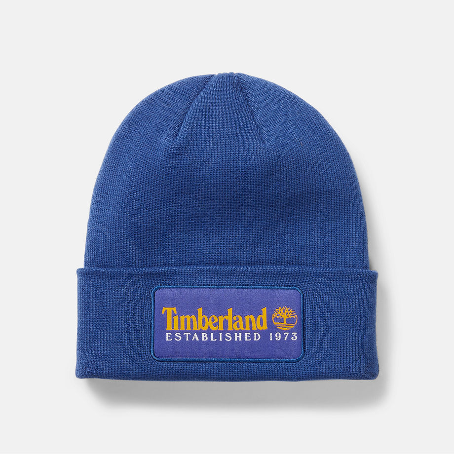 Timberland Colour Blast Beanie In Blue Blue Unisex, Size ONE