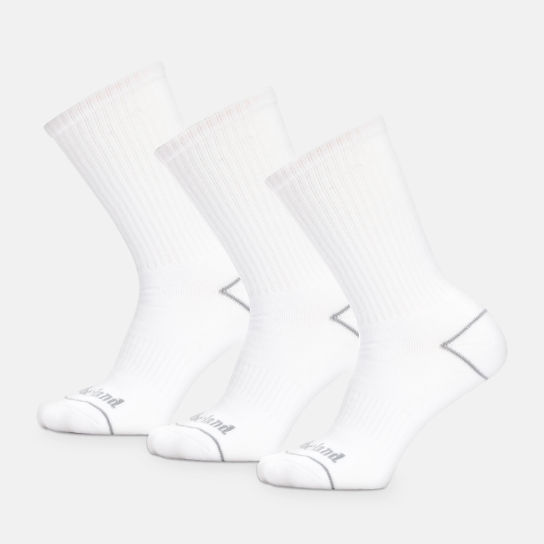 Bowden Crew-Socken im Dreierpack in Weiß | Timberland