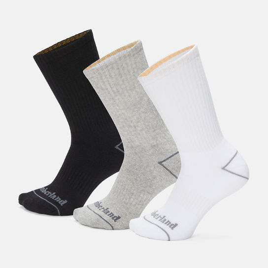 Pack de 3 pares de calcetines unisex de caña media Bowden en multicolor | Timberland