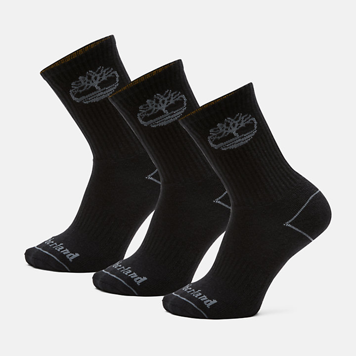 Lot de 3 paires de chaussettes Bowden unisexes en noir-