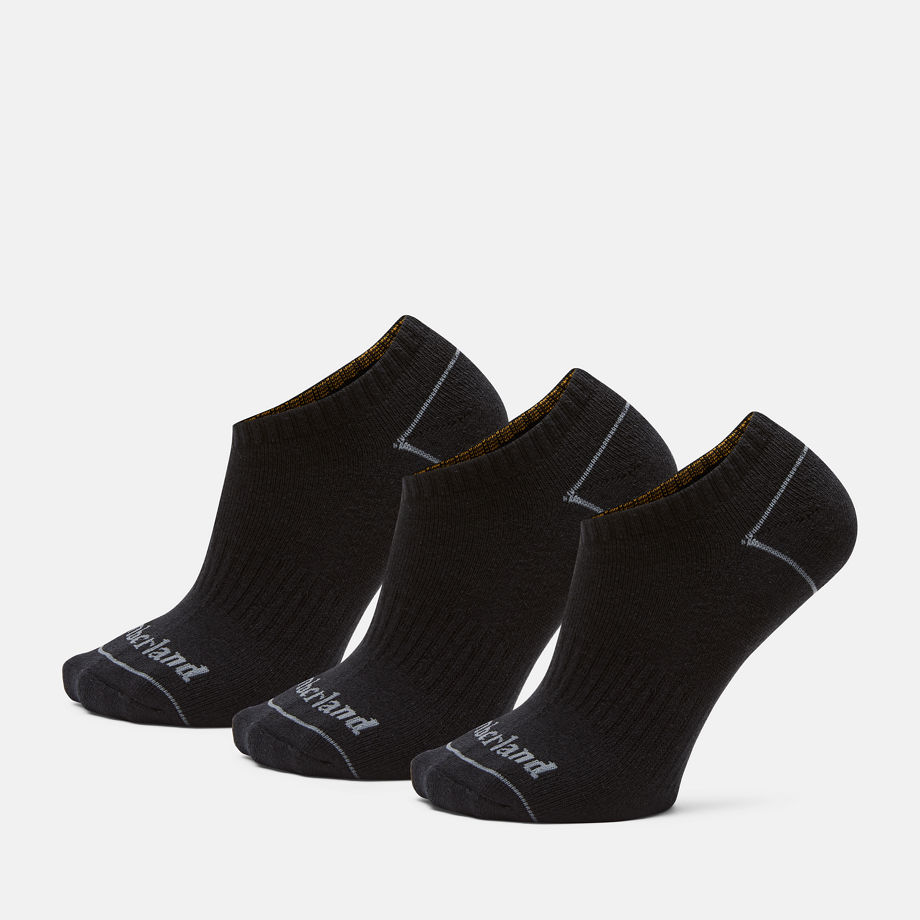 Timberland 3-pack Bowden Onzichtbare Sokken In Zwart Zwart Unisex