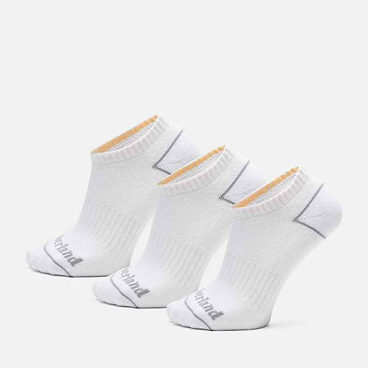 Uniseks 3-pack Bowden onzichtbare sokken in wit