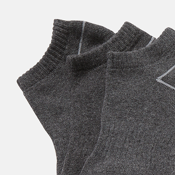 Paquete de 3 calcetines invisibles Bowden unisex en gris oscuro