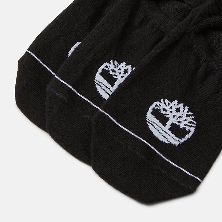 Uniseks  3-pack Bowden onzichtbare sokken in zwart-