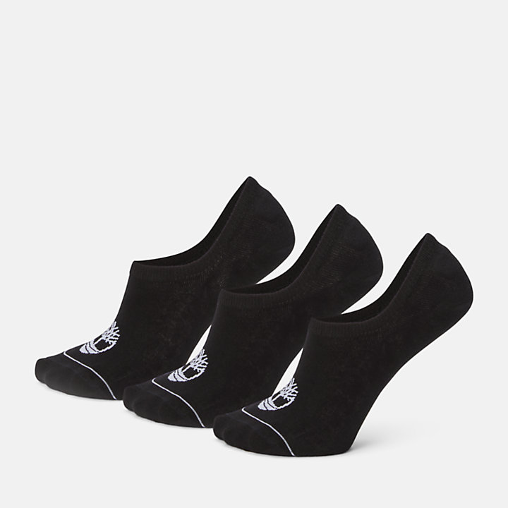 All Gender 3 Pack Bowden Liner No-Show Socks in Black-