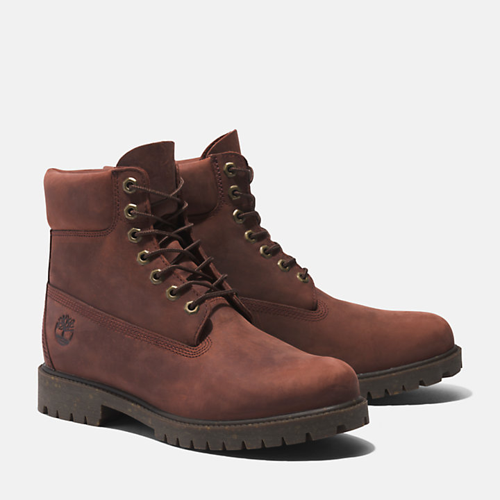 Timberland® Heritage 6 Inch Lace-Up Waterproof Boot for Men in Brown-