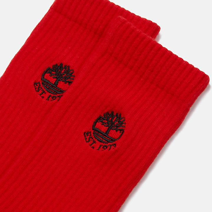 1Pk Colour Blast Crew Socks in Red-