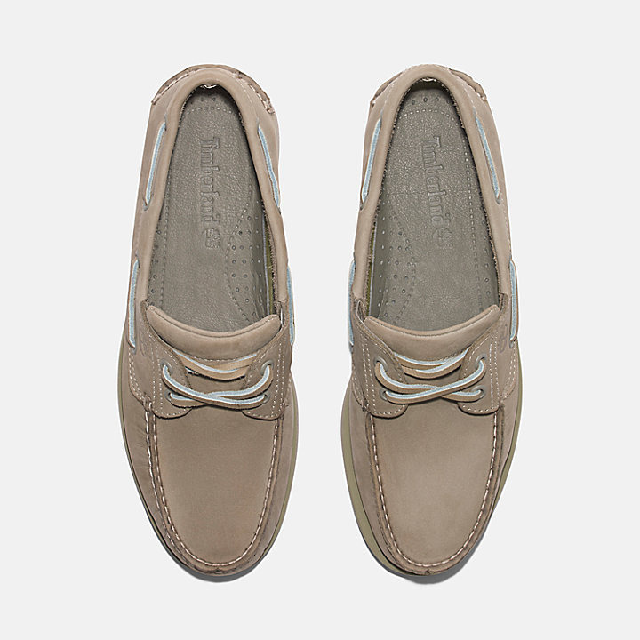 Classic Leather Boat Shoe for Men in Beige