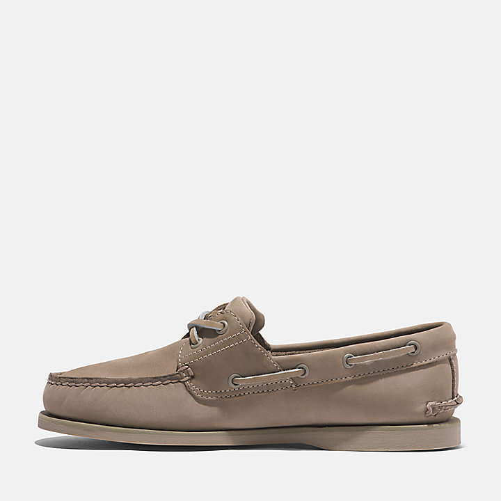 Classic Leather Boat Shoe for Men in Beige