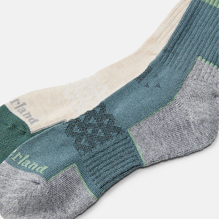 2-Pack CoolMax® Halfgewatteerde lange sokken in groen