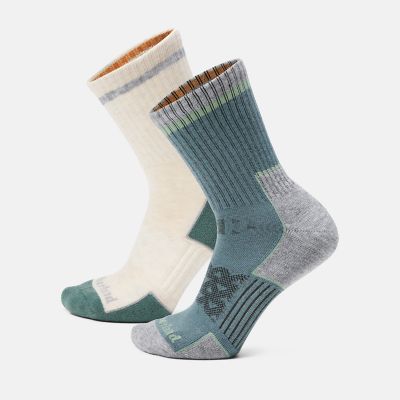 2-Pack CoolMax® Halfgewatteerde lange sokken in groen | Timberland