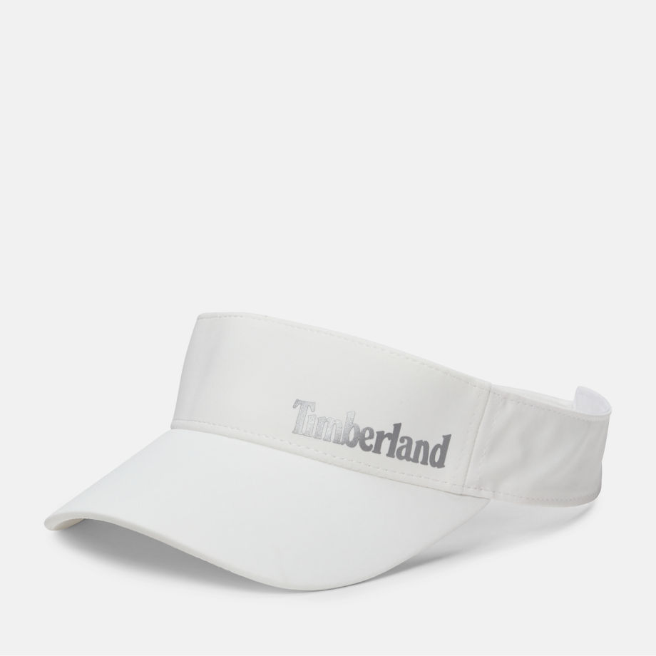 Timberland Reflective Logo Visor For Women In White White, Size ONE