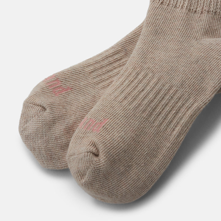 Extra lange, schwere, lässige Socken für Damen in Beige-