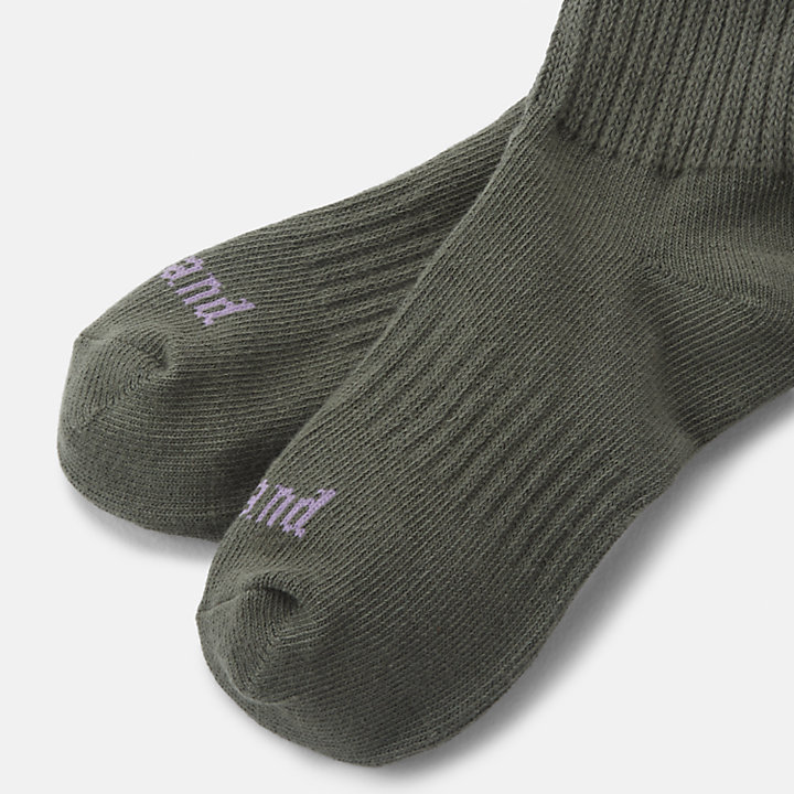 Extra lange, schwere, lässige Socken für Damen in Grün-