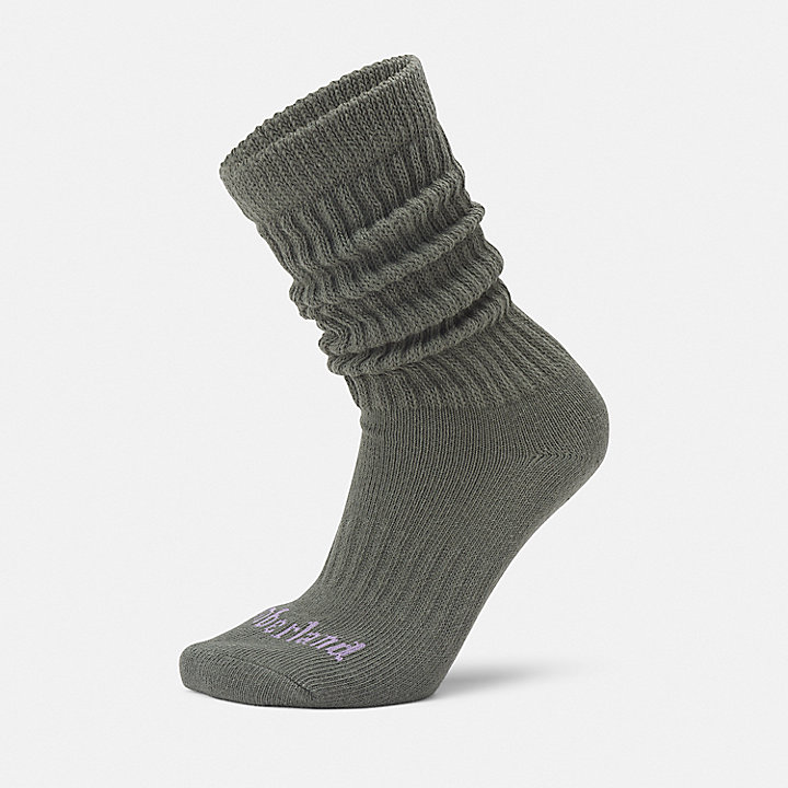 Extra Long Heavy Slouchy Socks for Women in Green